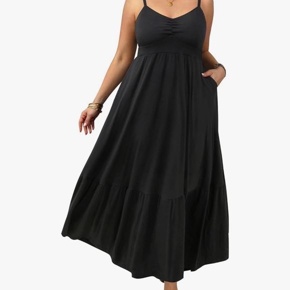 unknown Dresses & Skirts - Black Maxi | Pockets | Adjustable Straps | Thicker Material